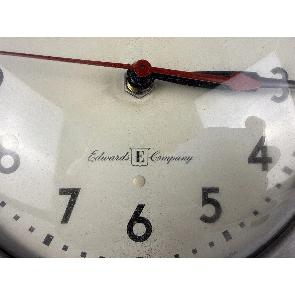 Vintage MCM Edwards Company Wall Clock, 8